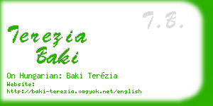 terezia baki business card